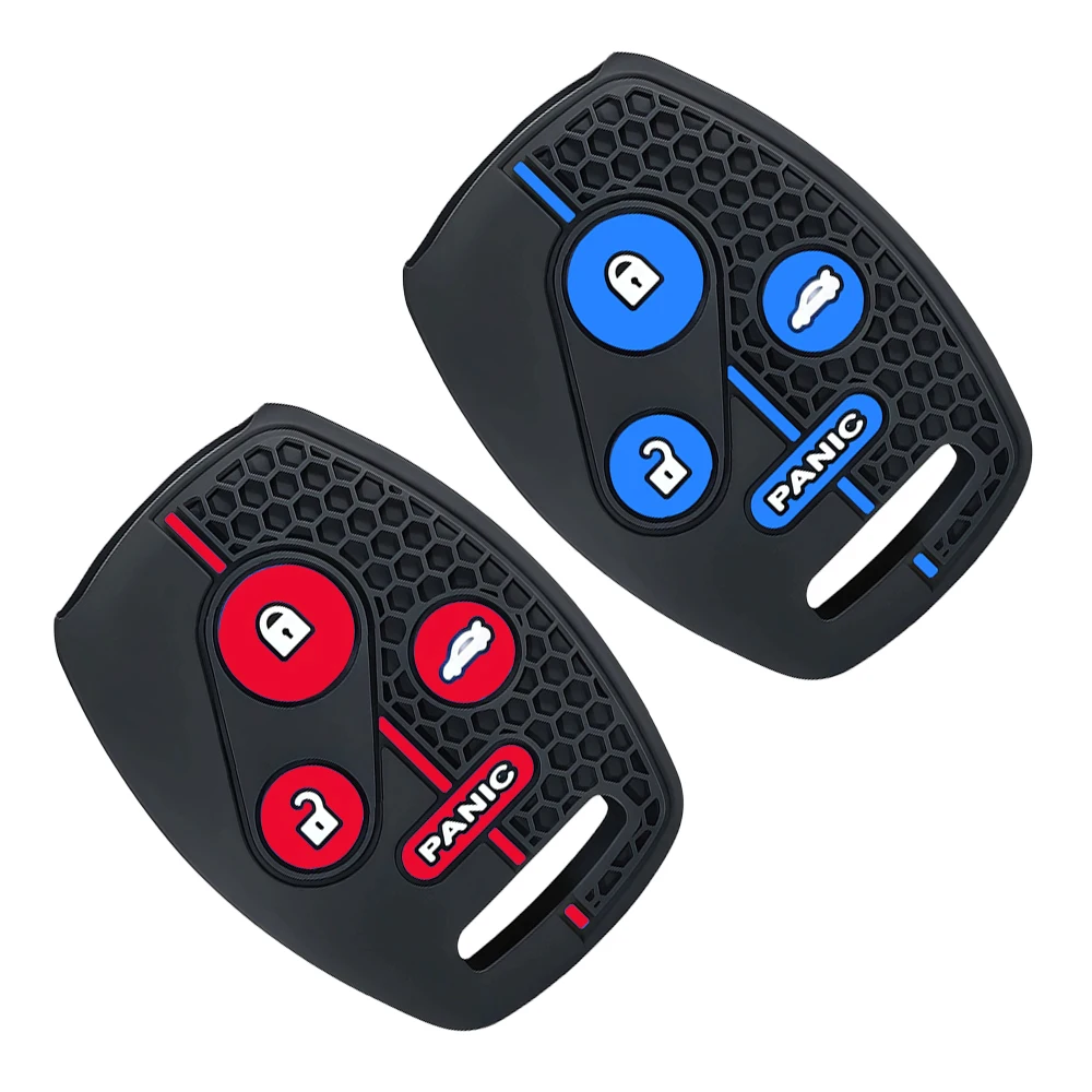 For Honda Civic Accord Pilot Fit Crossfour Odyssey Insight Stream 2004 Remote Silicone 4 Button Key Cover Case Holder Protector