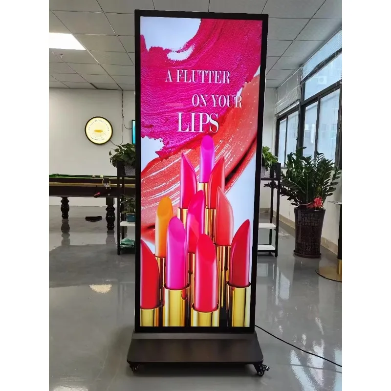 Floor-Mounted 4K Full Screen Toled LED Signage Vertical Wayfinding Display for Clear Navigation&Ads in Shopping Halls