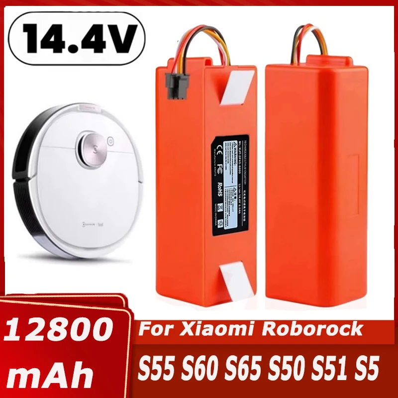 

Vacuum Cleaner Battery Replacement for Xiaomi Roborock S50 S51 S55 T60 E352-00 S502-00 C10 E20 E35 14.4V 5.2AH SC Batteries