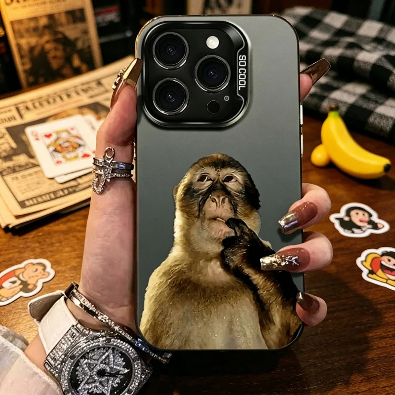 Funny Monkey Unique Shockproof Hard Case for Samsung Galaxy S25 Edge S26 S24 S23 Ultra S22 S21 Plus FE A57 A37 A17 A07 4G Cover