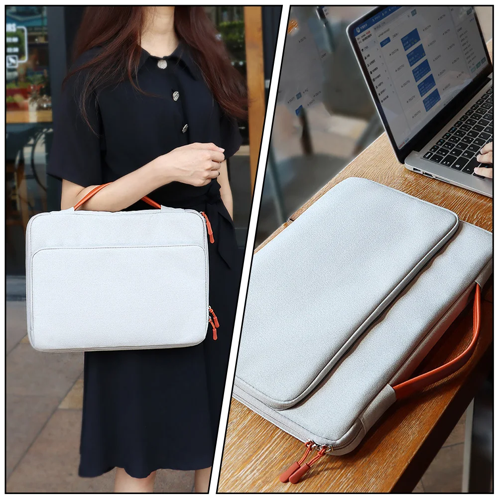 

Portable Laptop Bag Waterproof Felt Travel Computer ganizer Sleeve Tote Dust Protection Lightweight Classic Layer Storage