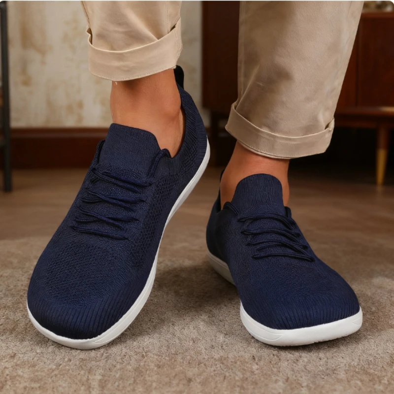 Men Wide Barefoot Shoes Anti Slip Minimalist Lightweight Breathable Walking Shoes Fashionable Round Toe Cross Training Sneakers image 5