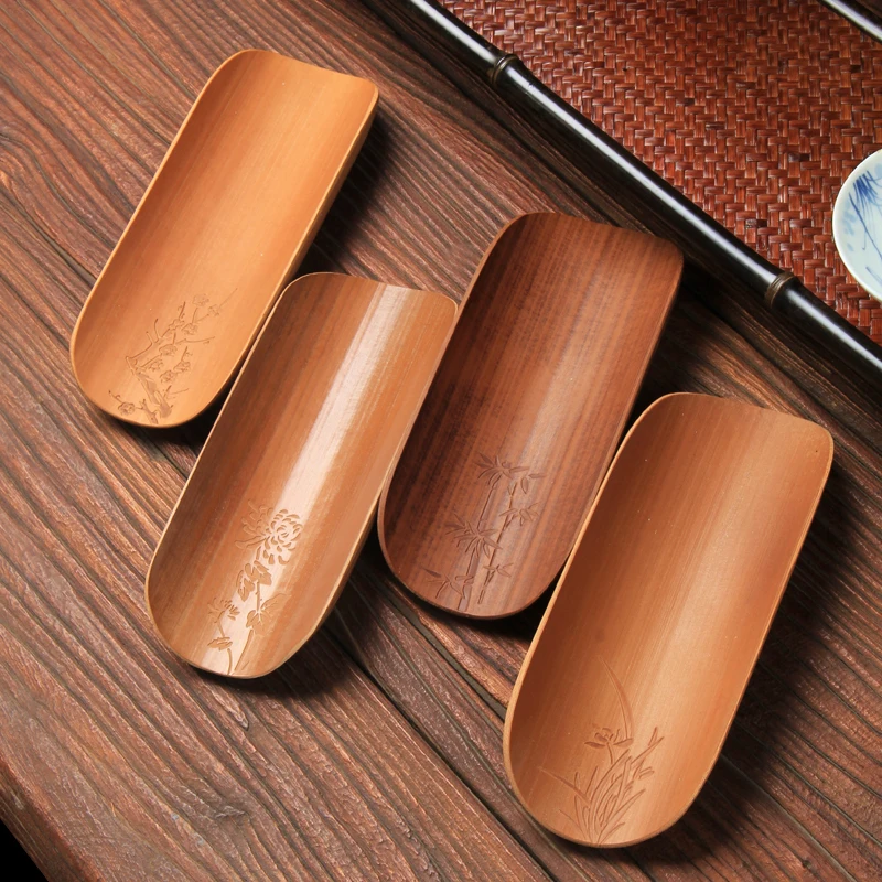 Juego de Tres Piezas Hecho a Mano en Japón para la Ceremonia del Té, Accesorios de Bambú Tallado con Carbón, Cuchara para Té, Tazón para Té, Herramientas de Limpieza