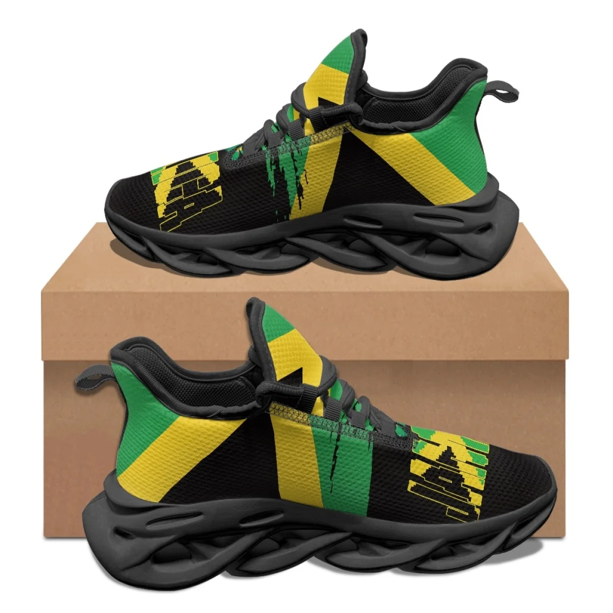 Jamaica Country Flag Print Unisex Autumn Winter Soft Vulcanized Shoes Shock Absorption Non-slip Fashion Classic Walking Footwear