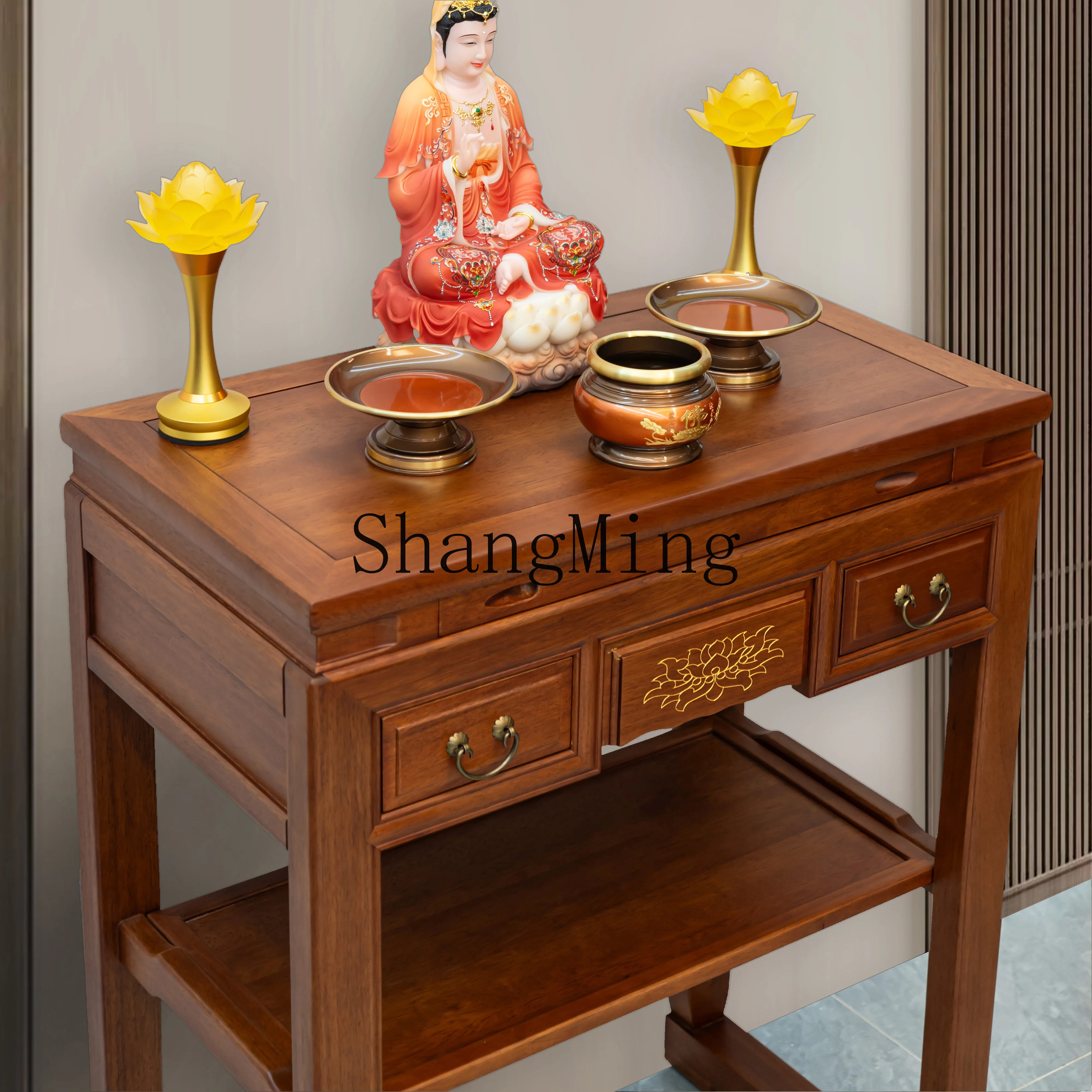 FG  use incense case living room Buddhist table Solid woodfor Taiwan Guanyin God of Wealth table Buddhist table
