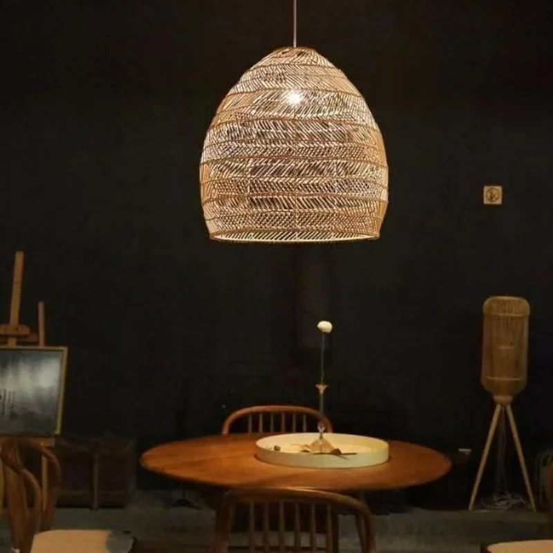 Vine Art Pendant Lamp Tea Room Homestay Restaurant Countryside Hall Lobby Zen Style Handmade Japanese