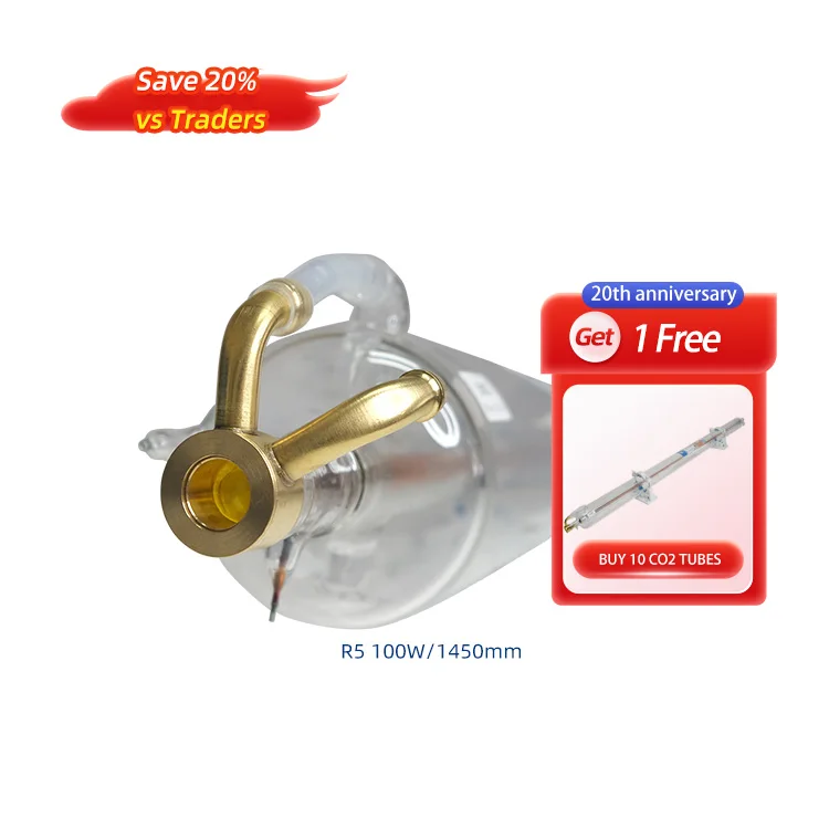 

Yongli 100 Вт CO2-лазерная трубка. Покупайте 1 и получите 1 детали оборудования для станка для резки и маркировки.