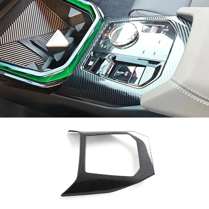 For BMW X3 G45 2025-2026 ABS Carbon Fiber Car Center Control Shift Side Panel Cover Trim Interior Car Accessories