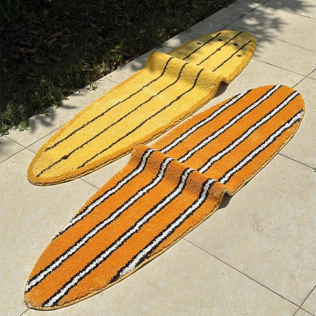 Long Tufting Surfing Board Bedroom Rug Bathroom Mat Carpet Living Area Decoration Floor Absorbent Anti Slip Pad Home Room Decor