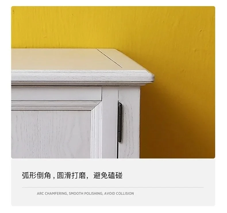 Mobile TV country americano in legno massello soggiorno armadio da pavimento bianco avorio vecchio mobile per l'audition, stile pastorale in legno di frassino