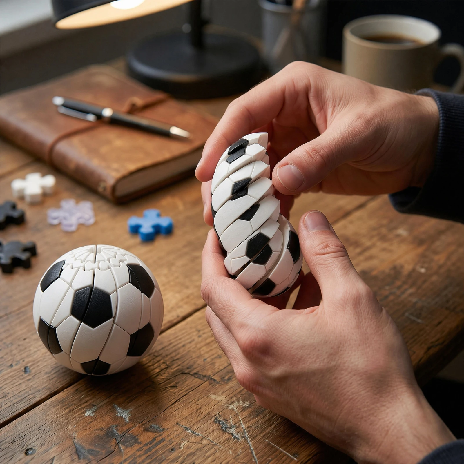 3D Printed Rotatable Fingertips Balls Smooth Touch Baseball Shaped Fidgets Ball Toys for Soccer Game Souvenirs and Gifts