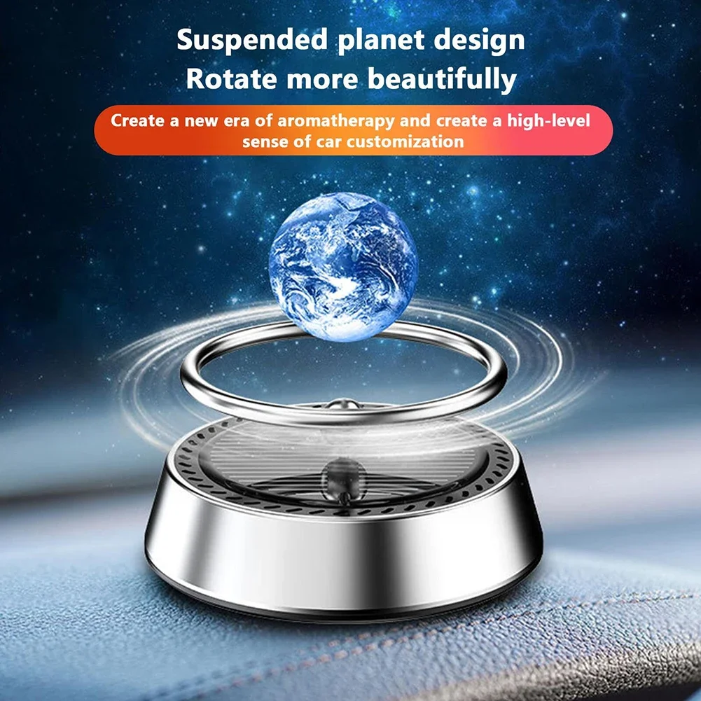 Solar Rotating Car Air Freshener Auto Air Freshener Rotating Interstellar Ball Car Deodorant Vehicles Interior Decor Homes