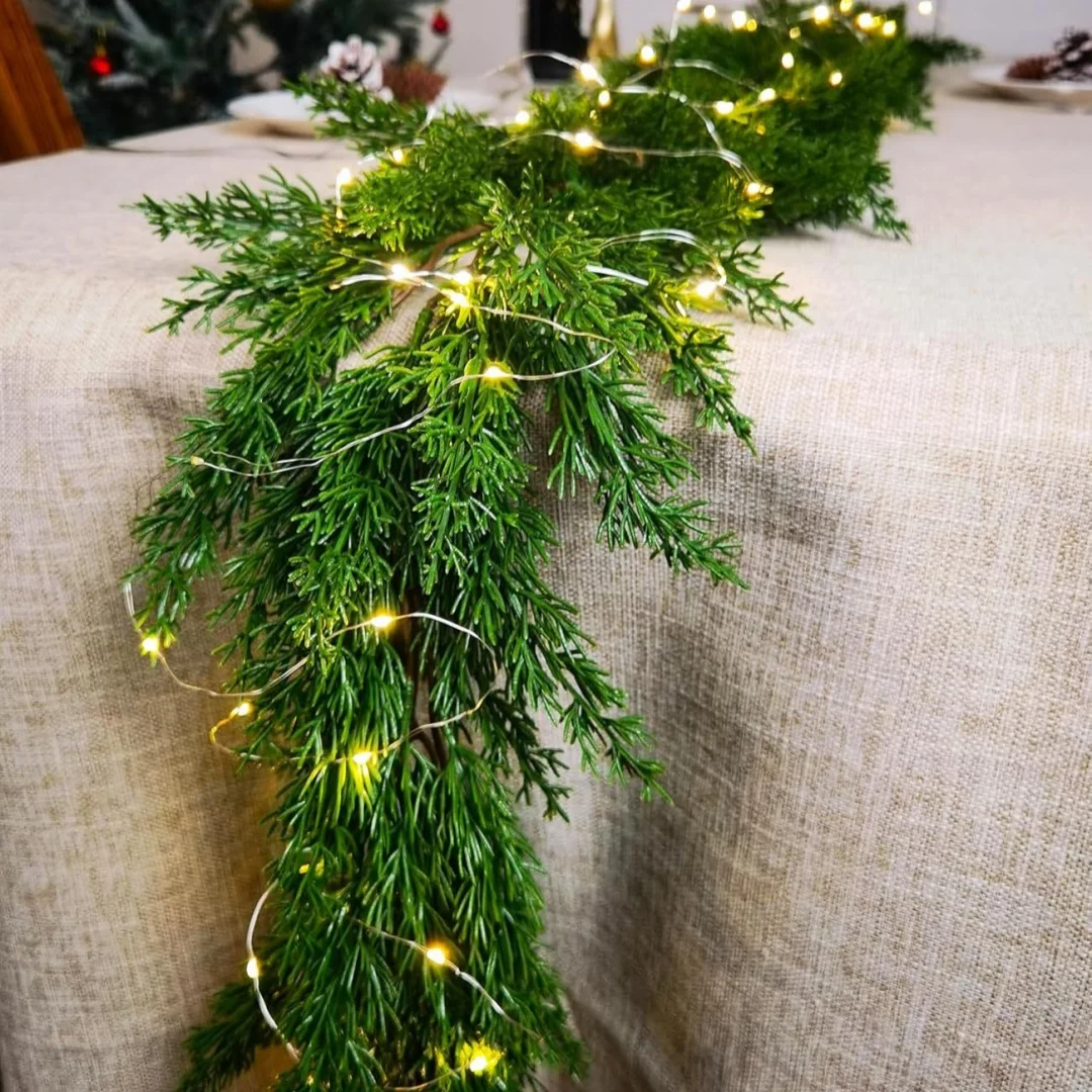 1 قطعة أكاليل عيد الميلاد من خشب الأرز والصنوبر ، إكليل الأرز الاصطناعي ، النمل ، الجدار ، داخلي ، زينة عيد الميلاد في الهواء الطلق #3