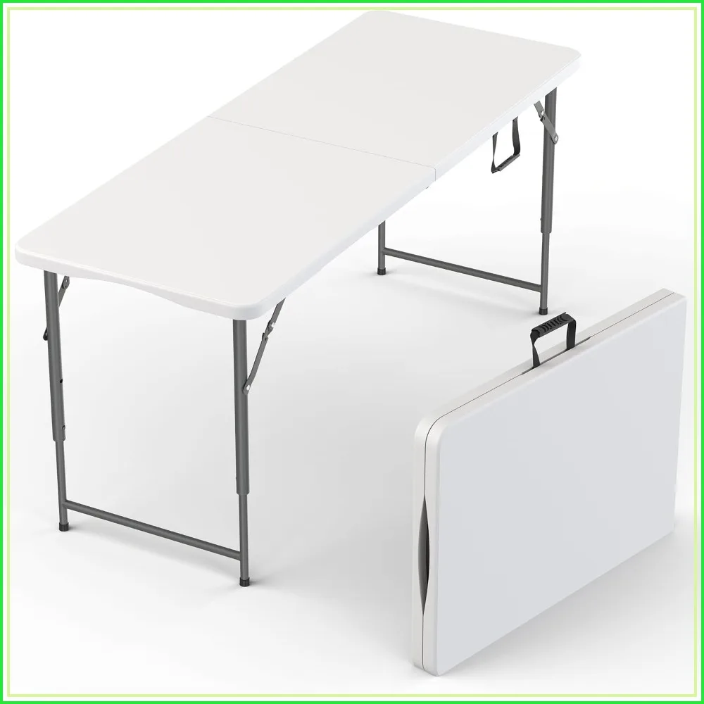 5.5 Feet Steel Folding Table Adjustable, Foldable, Built-in Handle, Heavy Duty