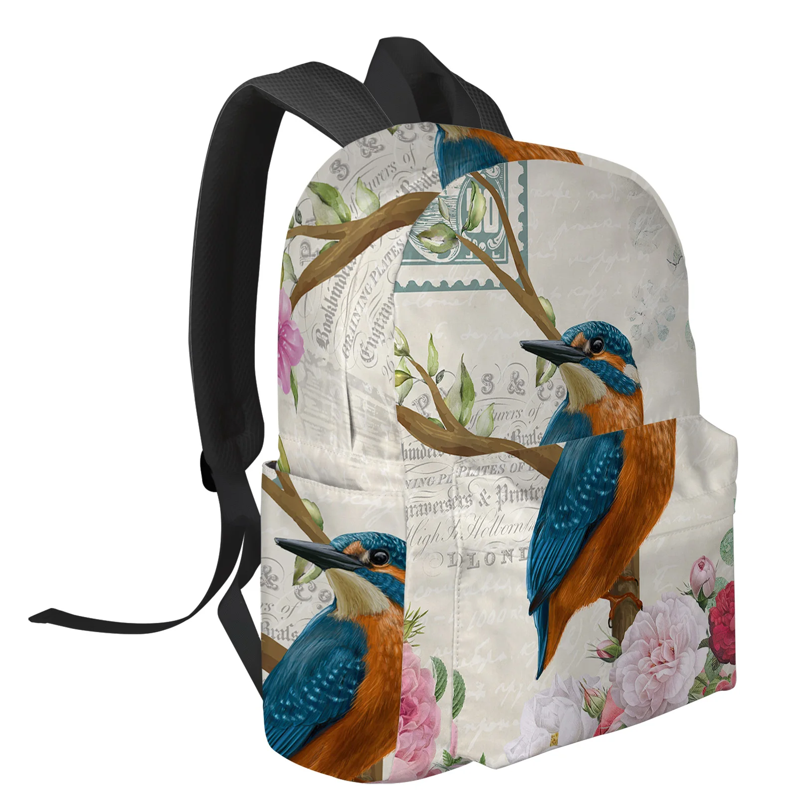 Vintage Flowers And Birds Feminina Backpacks Teenagers Student School Bags Laptop Backpack Men Women Female Travel Mochila