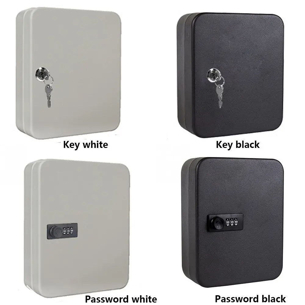 Metal Wall Mounted Car Lockable Password Key Cabinet Box 20 Positions Combination Lock Box Car Key Box Key Safe