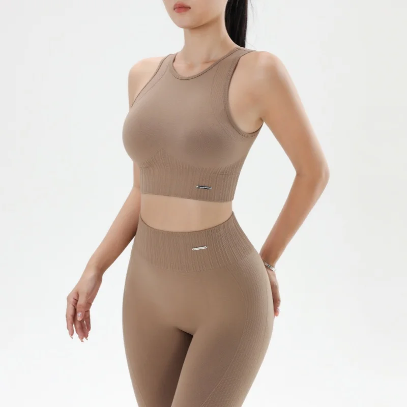 High-Strength Yoga Bra Shockproof Sports Vest Removable Cup Comfortable Breathable Running Fitness Cycling Pilates Sports Vest