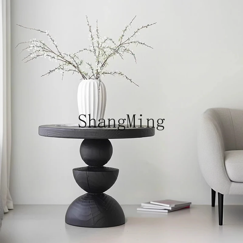 

SM Surprise Quiet Wind Living Room Solid Wood Edge Design Sense Side Table Storage Bedside Table Tea Table