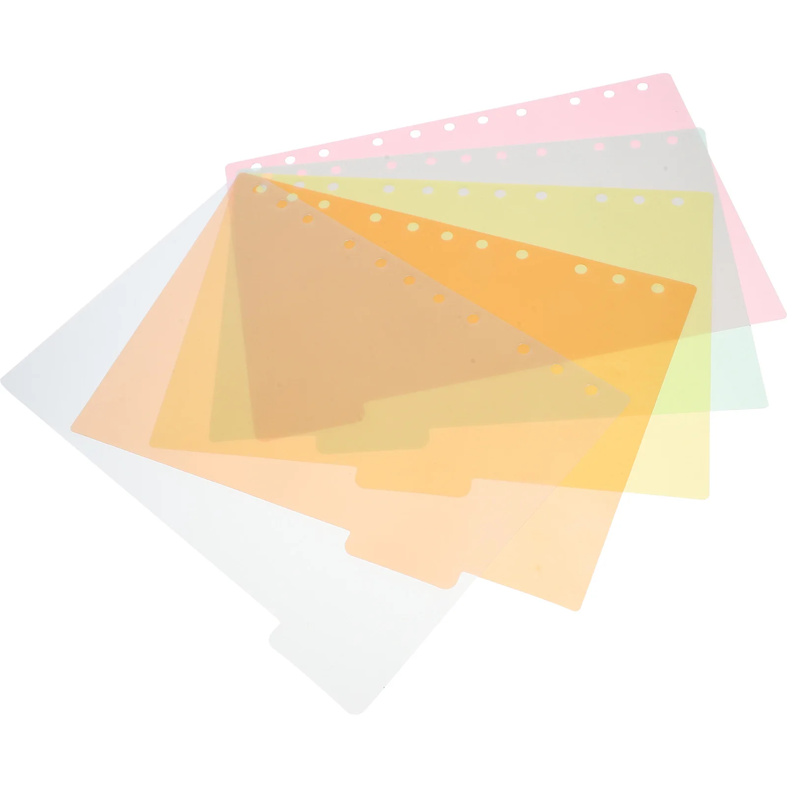 

5 Sheets Plastic Separators Dividers B5 11 Holes Indexed Tabs Notebook Partition Board School Supplies Loose Leaf Markers