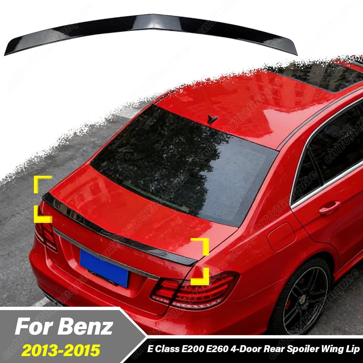 

Для Mercedes-Benz W212 E-класса E200 E260 4-дверный 2013 2014 2015: Комплект декоративных аксессуаров для заднего центрального спойлера автомобиля