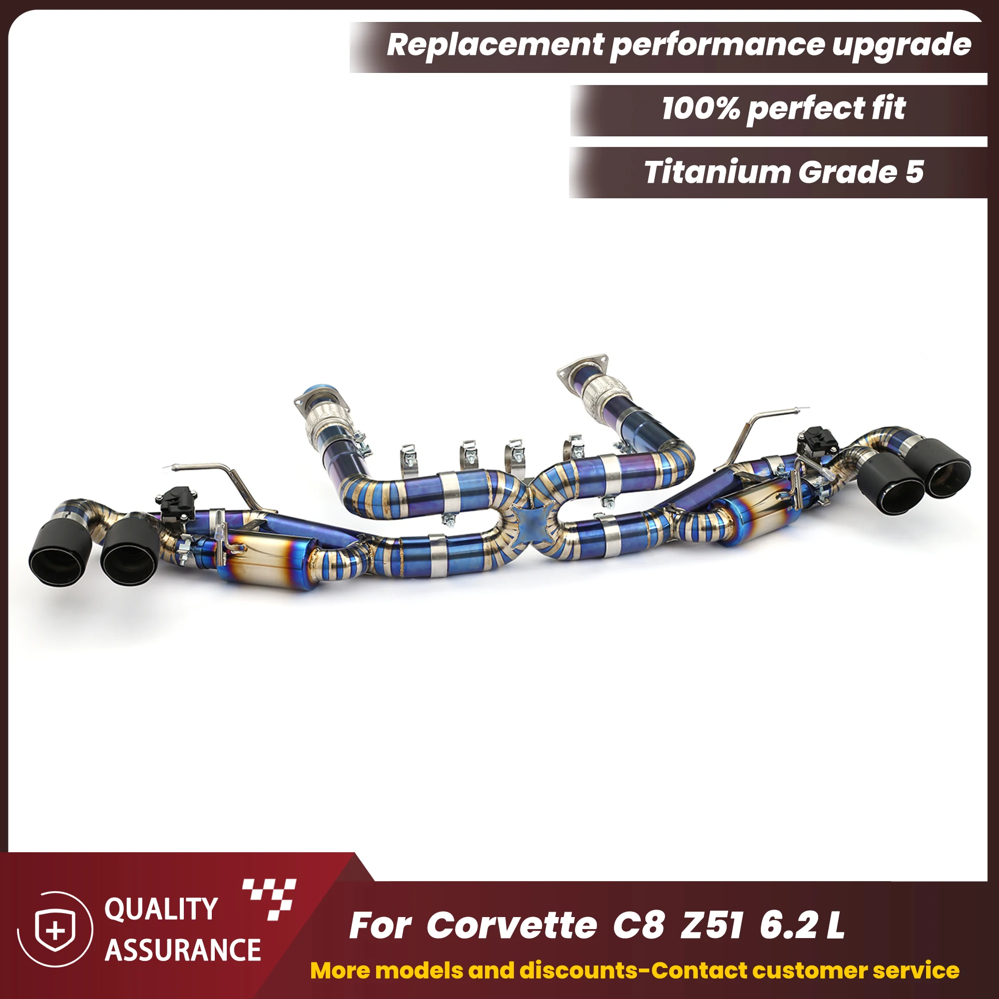 

Aggressive Sound ECCF Titanium Valved Catback Exhaust For Chevrolet Corvette C8 5.2L Performance Upgrade Easy Installation