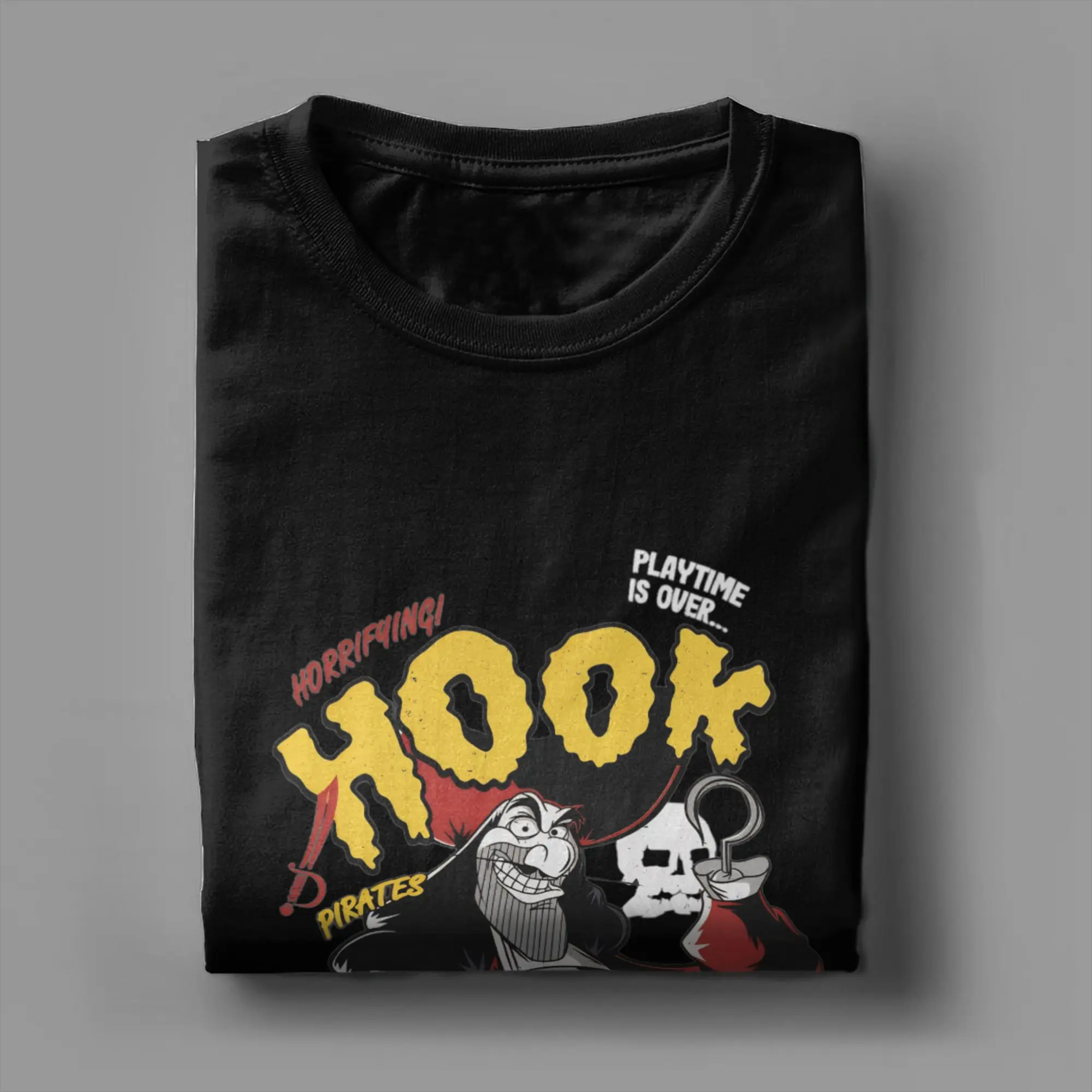 الرجال بيتر بان الكابتن هوك القراصنة تي شيرت مرات يصل 100% ملابس علوية من القطن الفكاهة قصيرة الأكمام الجولة الرقبة تيز تي شيرت مطبوع #3