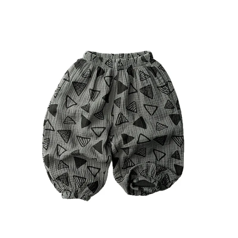 Doppellagige Baumwollgarn-bedruckte, mückensichere Hose für Kinder, 2025, Sommerhose aus reiner Baumwolle, atmungsaktiv, dünne Hose