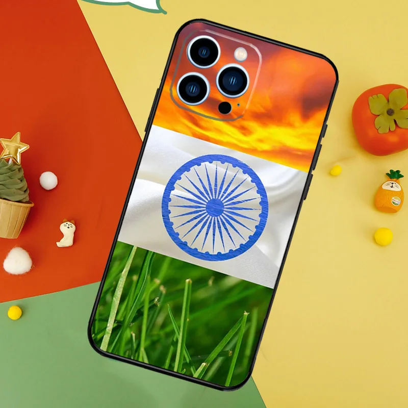 India Indian Flag Phone Case For iPhone 15 16 14 Plus 13 12 Mini 11 Pro Max XS XR X 7 8 Back Cover