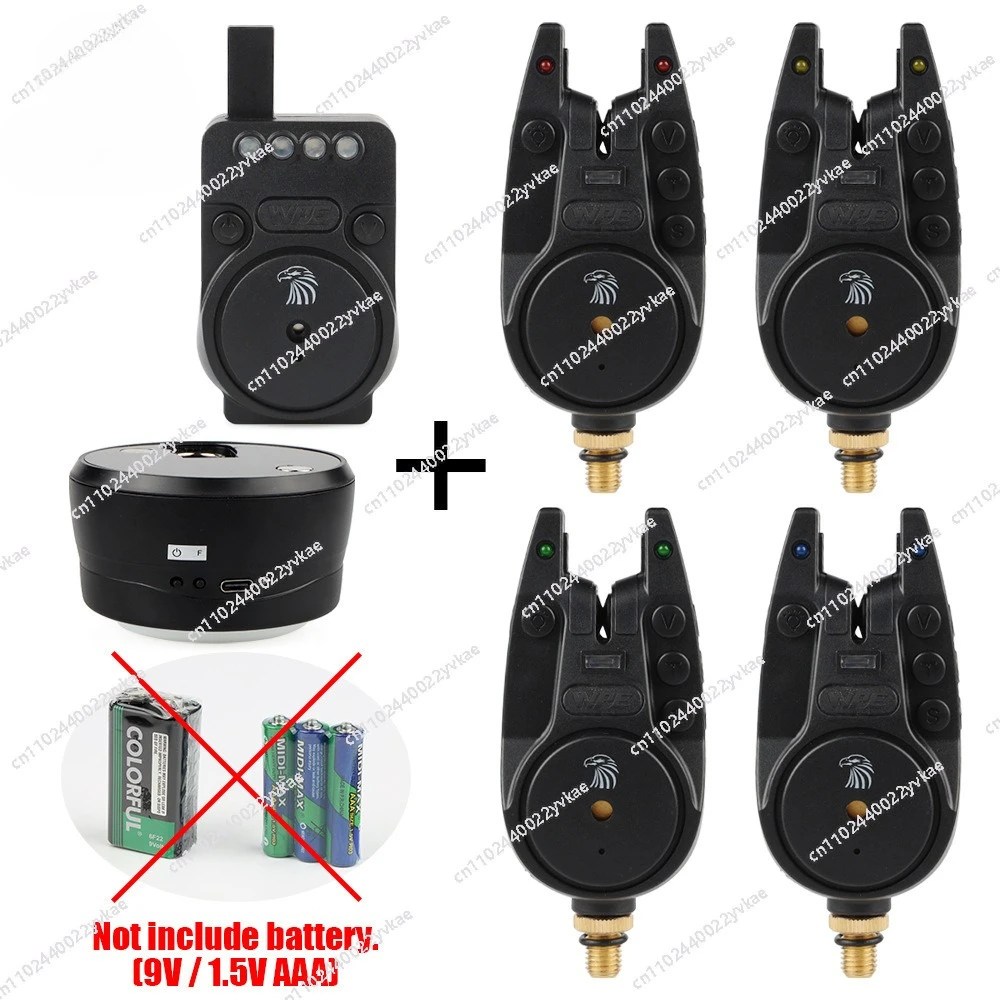 

Сигнализация на рыболовную приманку W.P.E, 4 приемника 1 CF03 с регулируемой подсветкой Bluetooth