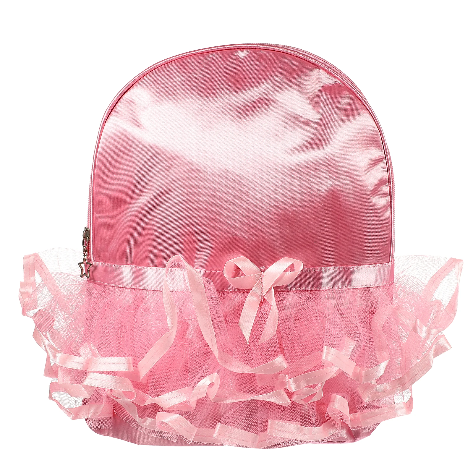 

Girls Ballet Dance Backpack Nylon Lightweight Handbag with Lace Pattern Big Capacity Storage for Dancewear Shoes Phone School