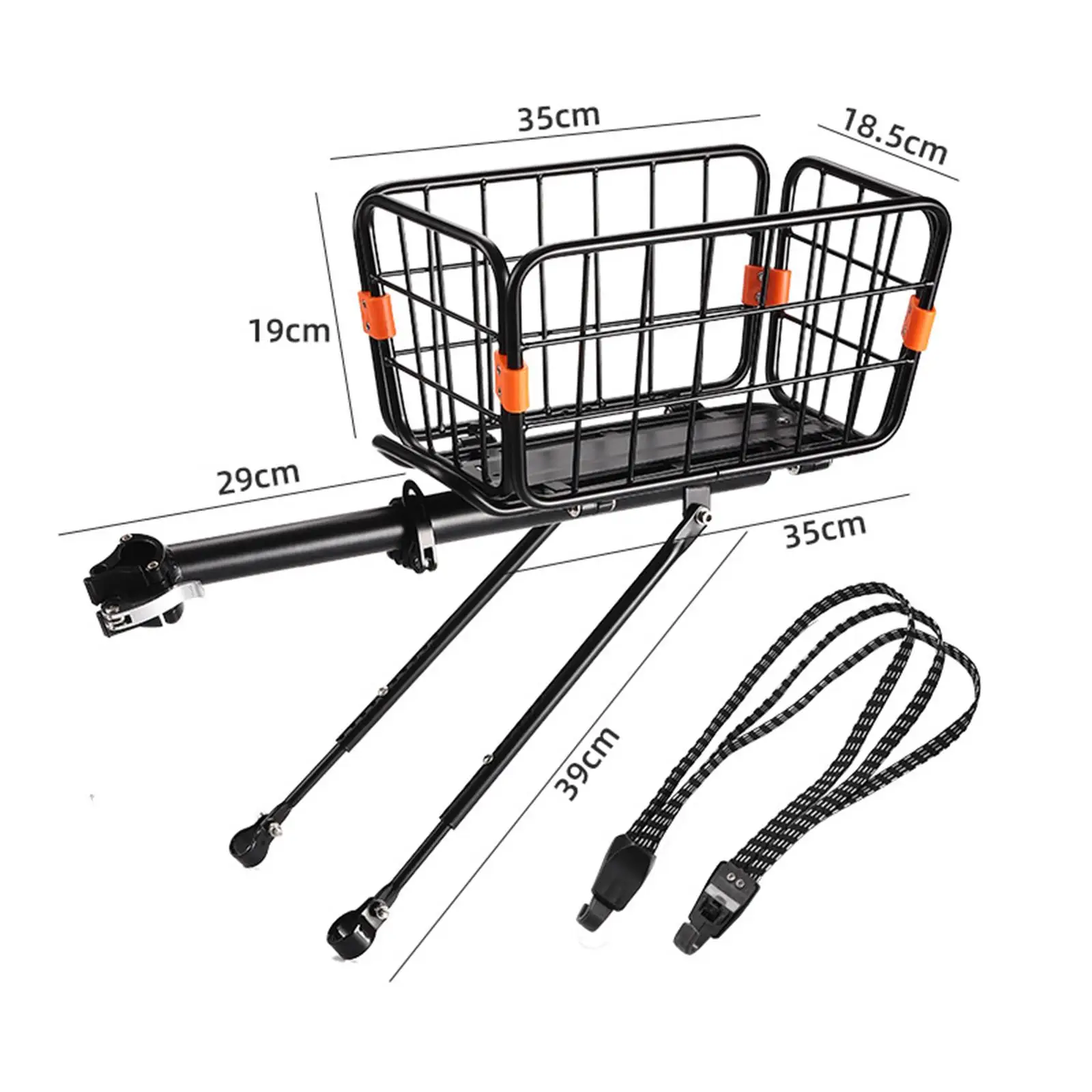 Bicycle Rear Carrier Basket, Bicycle Basket for Mountain Bikes,