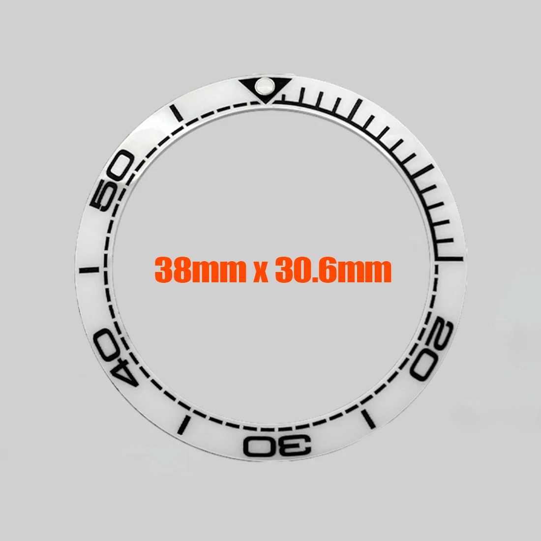 Customized 38x30.6mm Seamaster Ceramic Bezel Insert Ring Fit for SUB SKX007 SRPD Case Curved Ceramic Bezel Ring Spare Parts