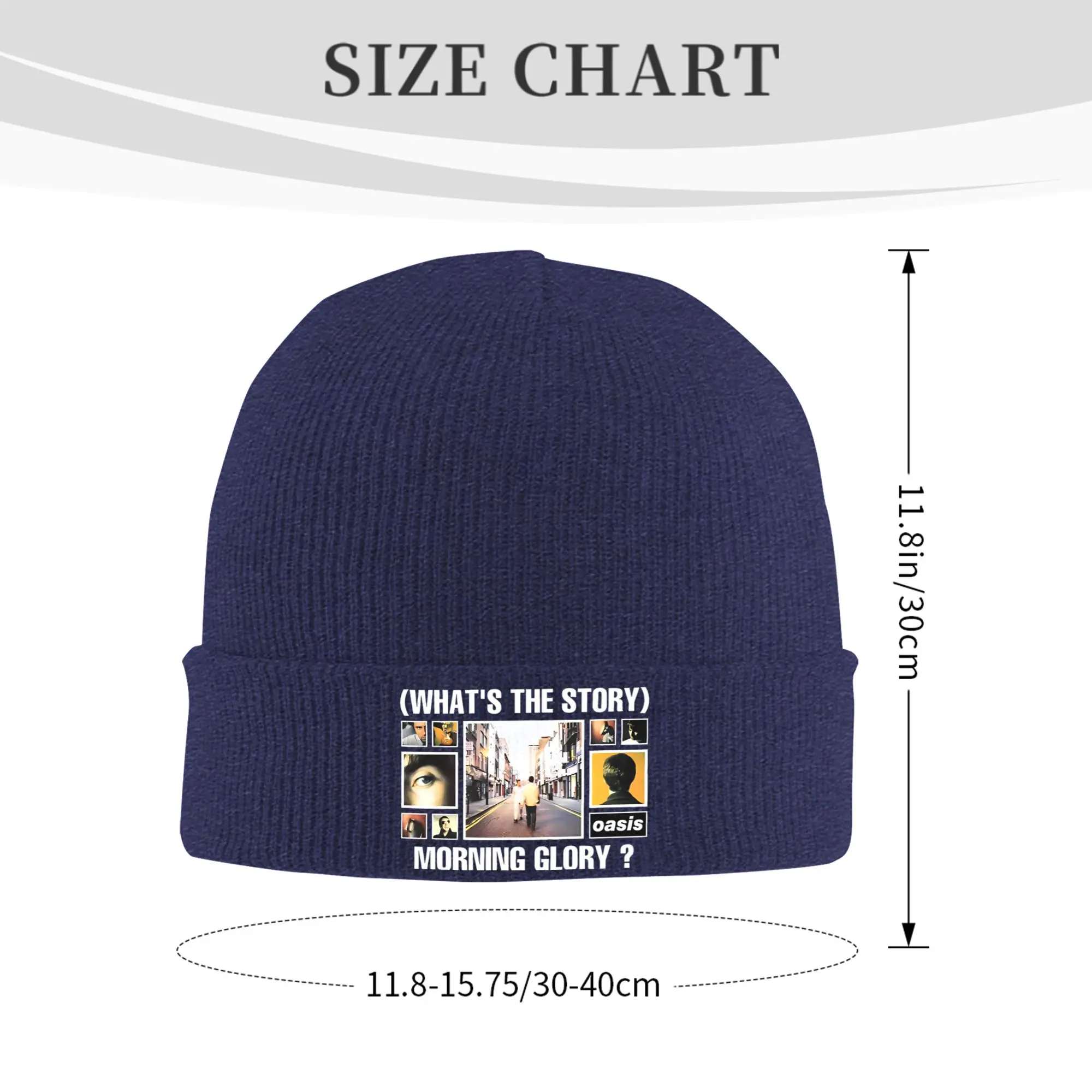 O-Oasis Whats the Story Morning Glory Kerjakan  Knitted Hat for Women Men Beanie Autumn Winter Hat Acrylic  Hip Hop Melon Cap