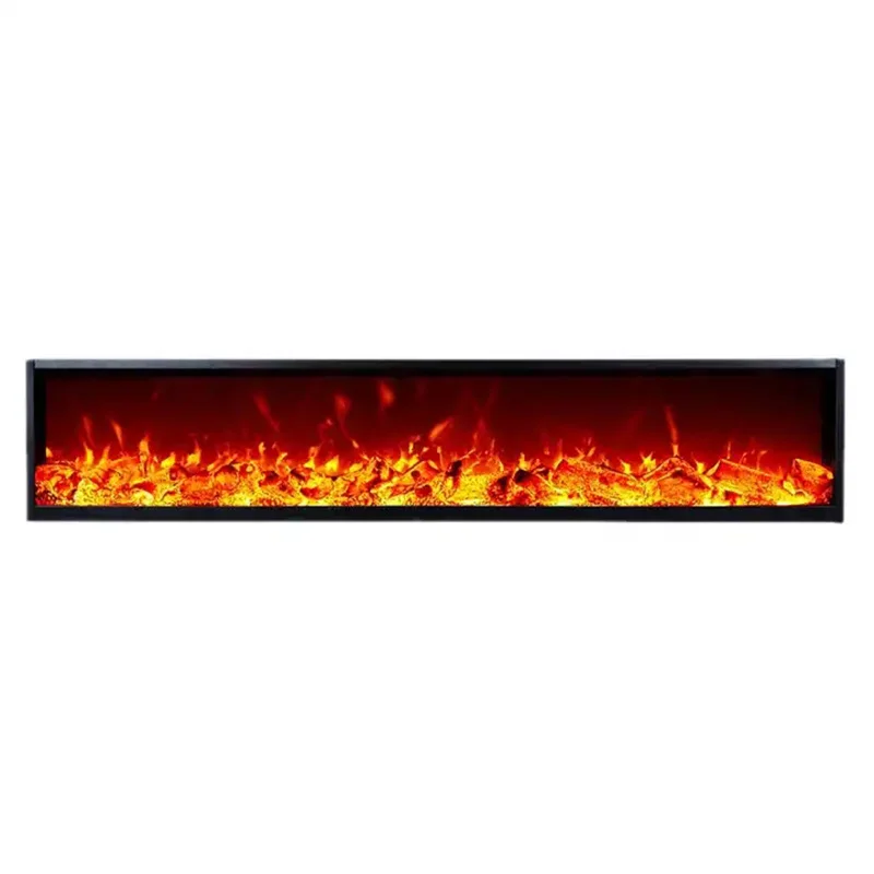 Airo Cheap European Built in Wall Mounted Led Decor False Wood Carbon Flame Inserts Heating 700-2000mm Fireplace Heating