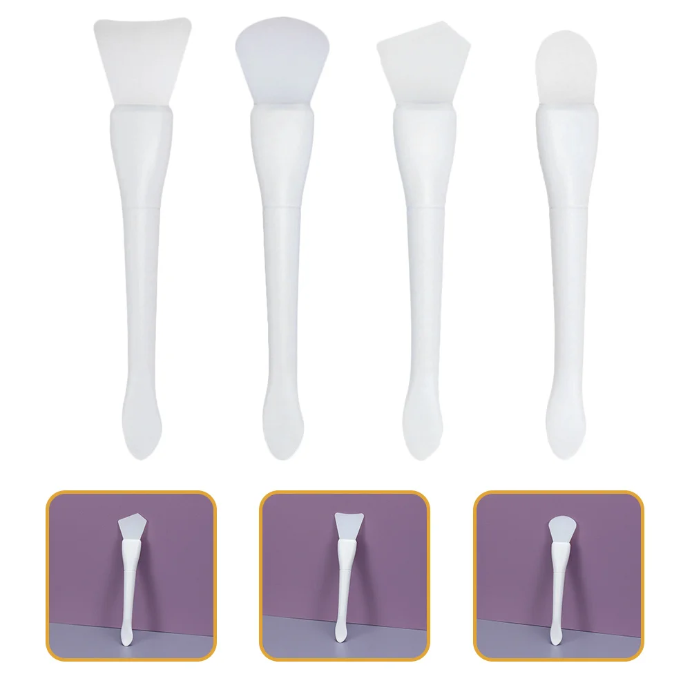 4 stuks gezichtsmasker applicators siliconen schoonheidshulpmiddelen voor huidverzorging draagbare moddermaskerborstel make-upborstel voor tweeërlei gebruik dames