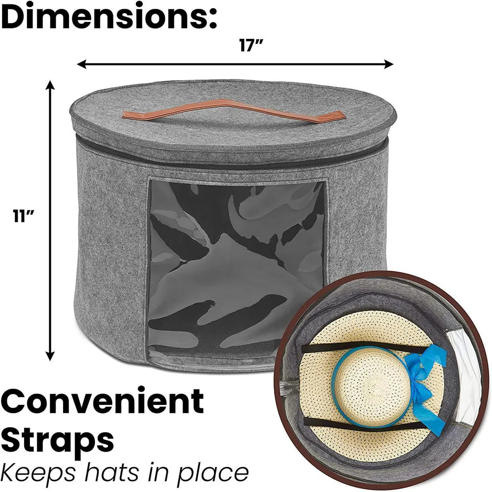 ​ Wiadro do przechowywania kapeluszy filcowych, przenośna torba podróżna na ciśnienie i brudne rzeczy, perspektywiczna torba do przechowywania ubrań i zabawek, pudełko do przechowywania kapeluszy.