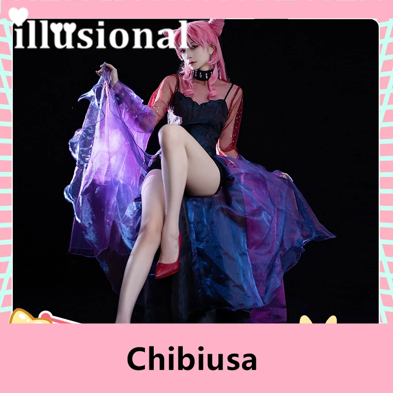 illusional Anime Sailor Moon Chibiusa Cosplay Black Lady Dresses Cosplay Costume Halloween Costumes