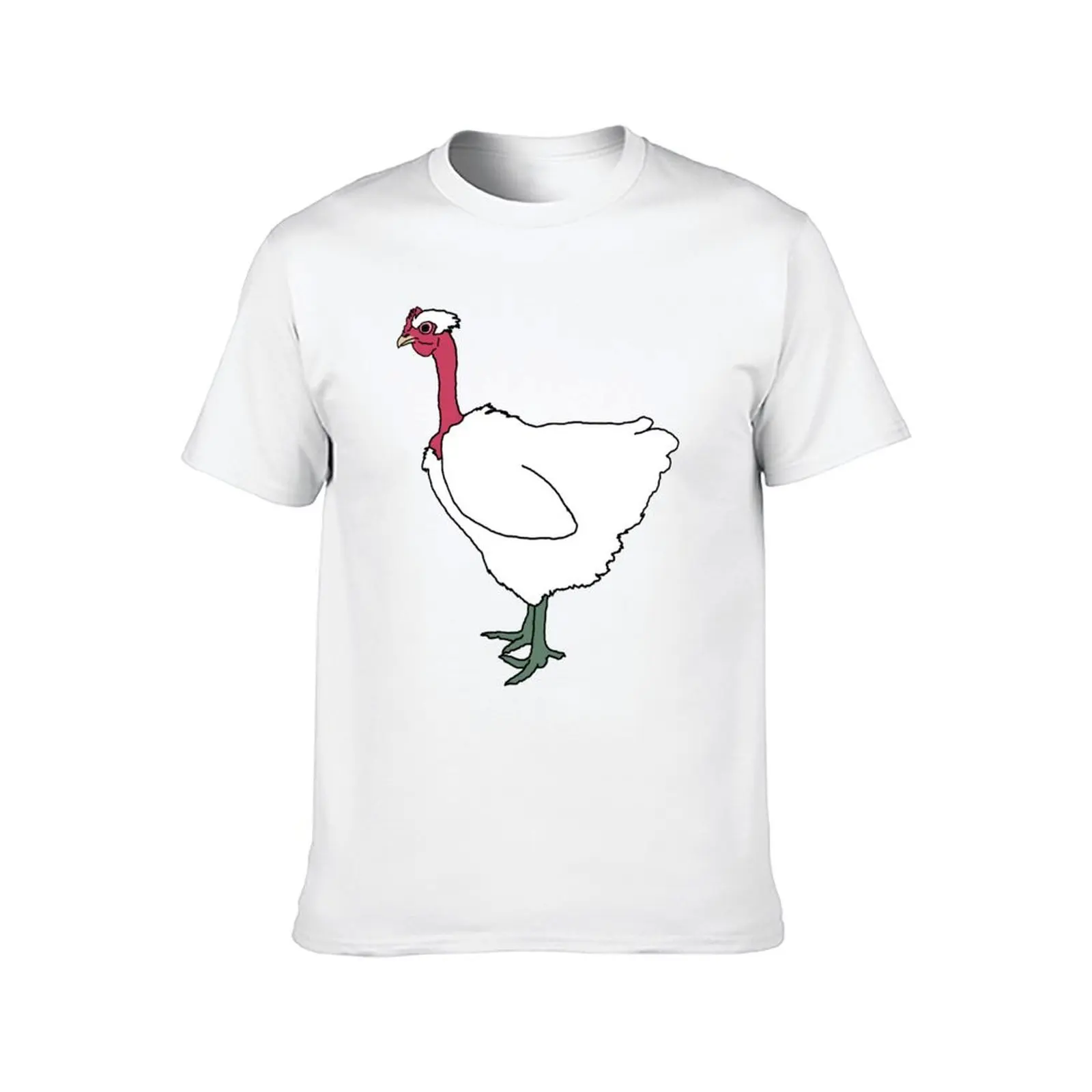 Naked Neck Hen - White T-Shirt blue lock blacks anime tshirt mens tall t shirts