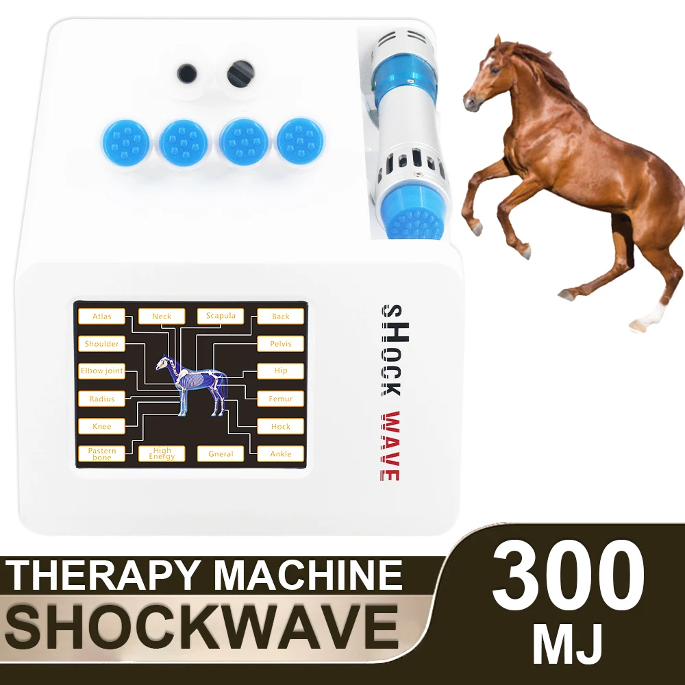 300mj Shockwave Therapy Machine For Horse Heel Rehabilitation Physiotherapy Shock Wave Device Veterinar Home Use Deep Massage