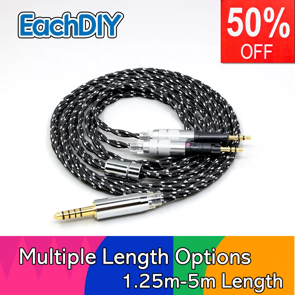 

OCC Mixed OFC Twisting Nylon Earphone Cable For Audio-Technica ATH-R70X ATH-R70XA Headphone Headset LN008717