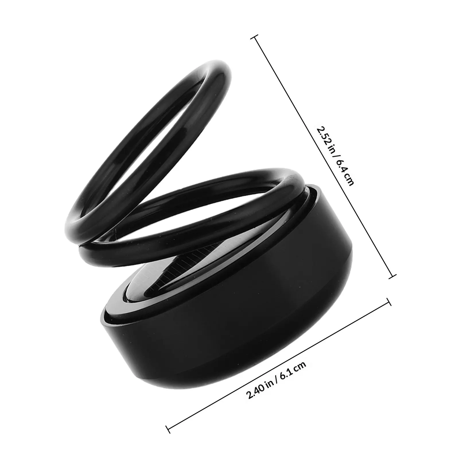 Solar Powered Rotating Double Ring Suspension Car Aromatherapy Ornament Stylish Fresh Car Interior Decoration Solar