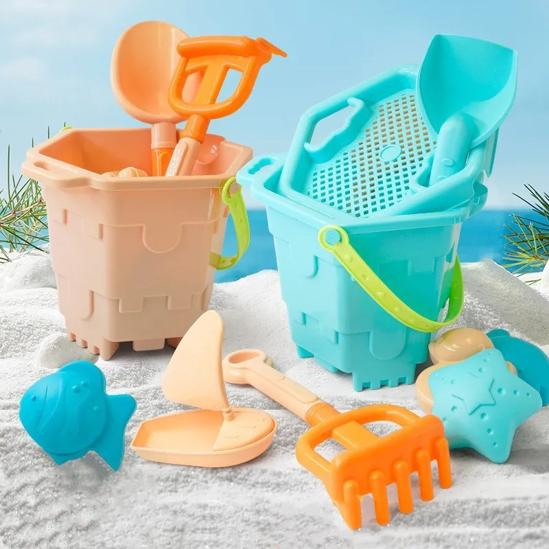 

Summer Beach Toy for Kids Soft Silicone Sandbox Set Beach Game Toy for Send Children Beach Play Sand Water Play Tools Beach Cart