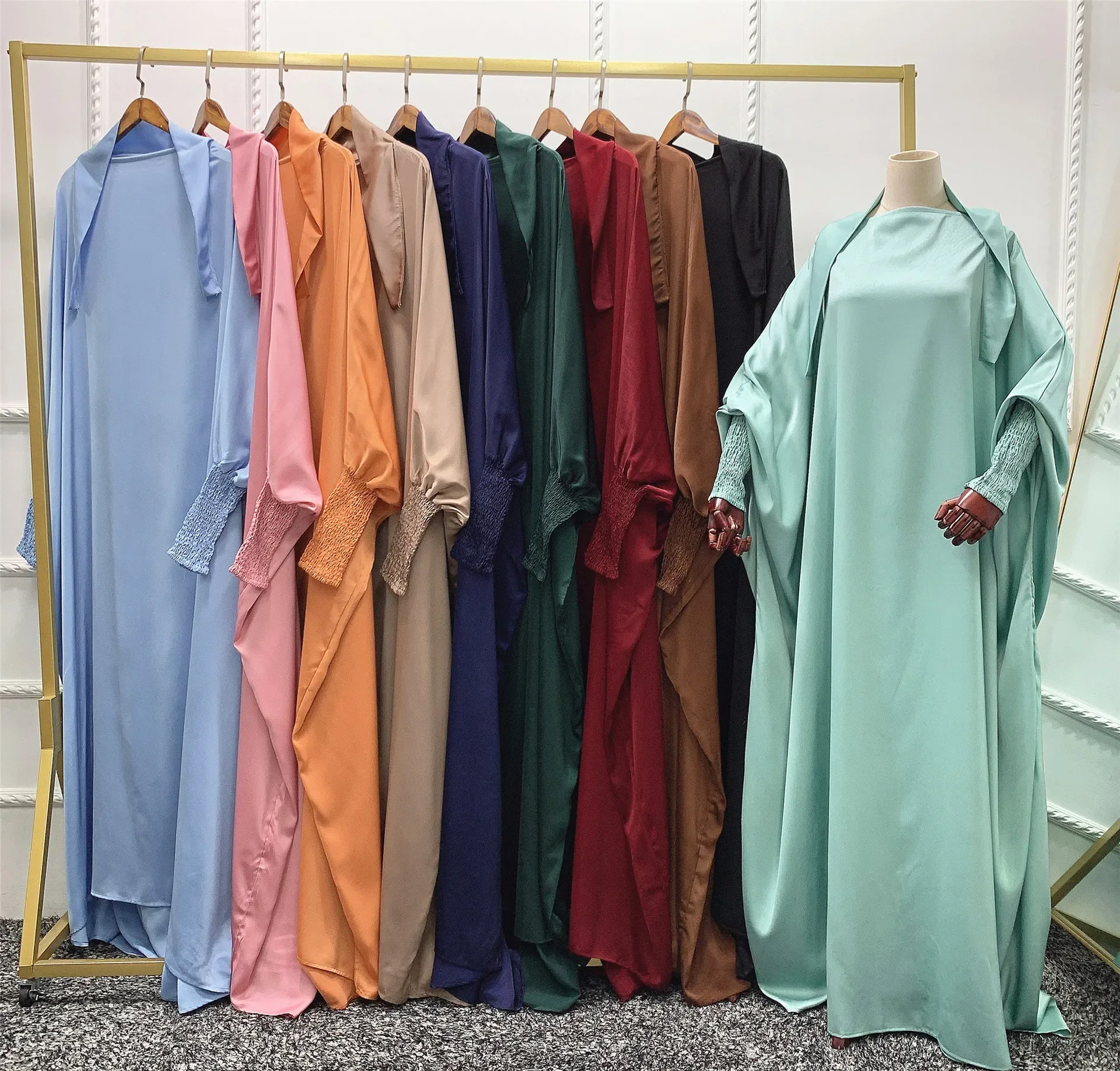 Ramadan Jilbab Muslim One Piece Prayer Dress Garment Women Khimar Hijab FullCover Hooded Abaya Dubai Niqab Islam Modest Djellaba