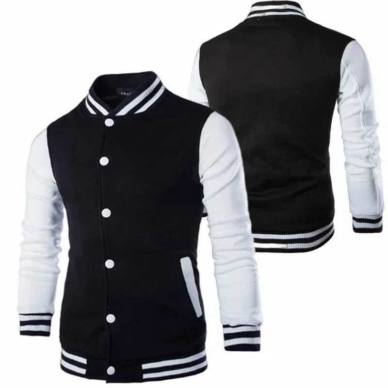 Fashion Slim Fit Baseball Men's Coat Personalized Casual Sports Male Jacket  New Printed Stand Up Collar Cardigan Outwear 2023