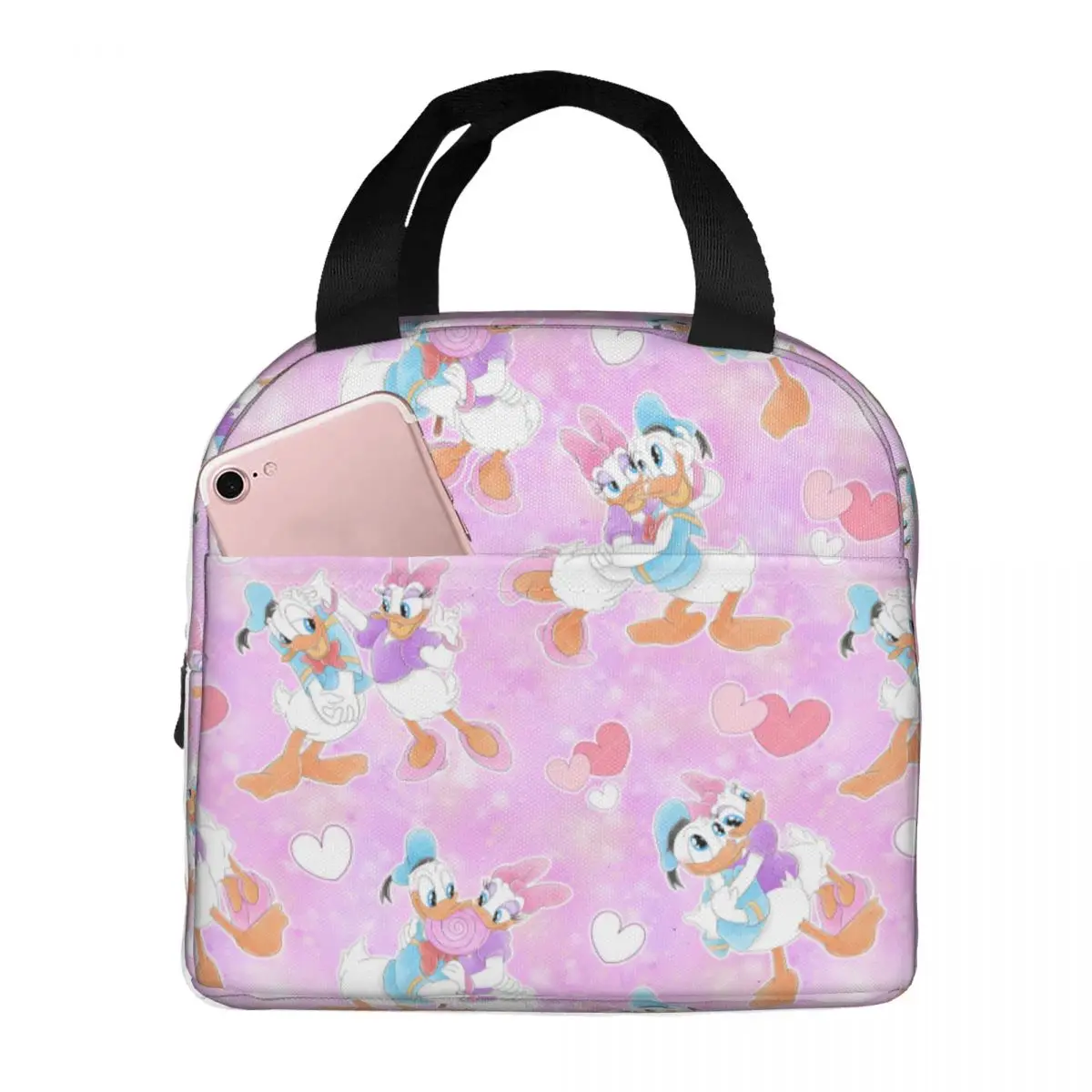 

Термосумка-холодильник Custom Donaldes Anime Duckes для женщин, портативная, с мультяшным дизайном, для еды, для путешествий на природу