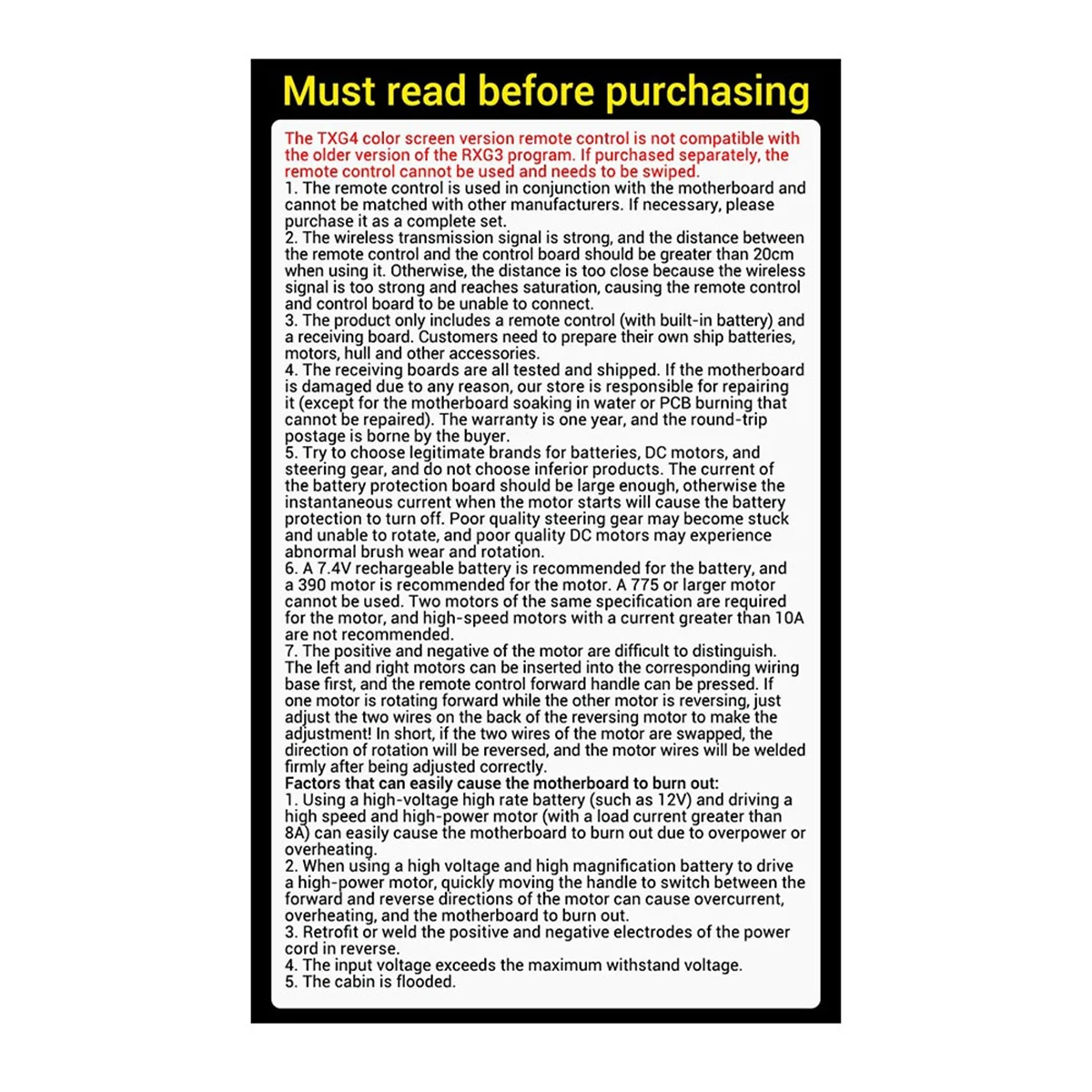 

BFYL-TXG4 1.54Inch Colored Screen Display Single-Hand Remote Controller 6-12V Receiver Board GPS Control for RC Bait Boat