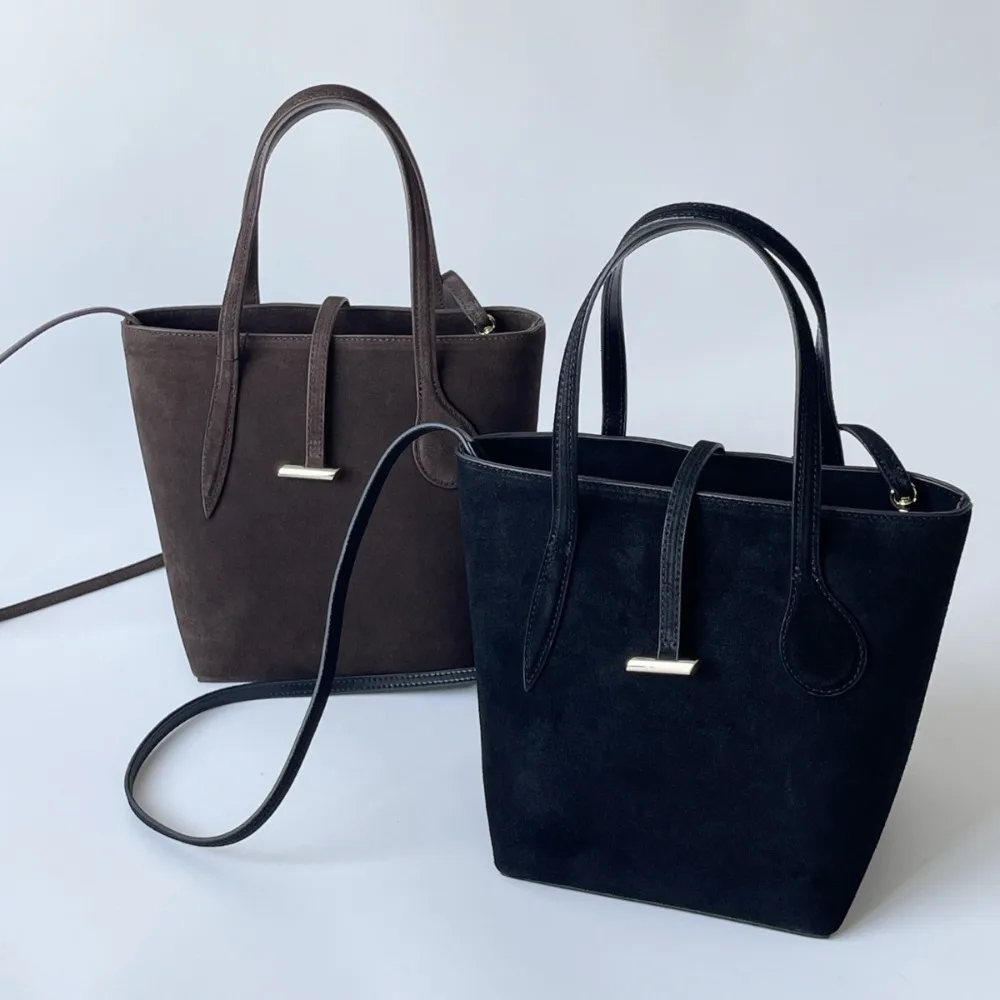 

Нишевый дизайн, классическая замшевая сумка-тоут, осень-зима 202, универсальная пригородная сумка, модная портативная женская сумка-мессенджер