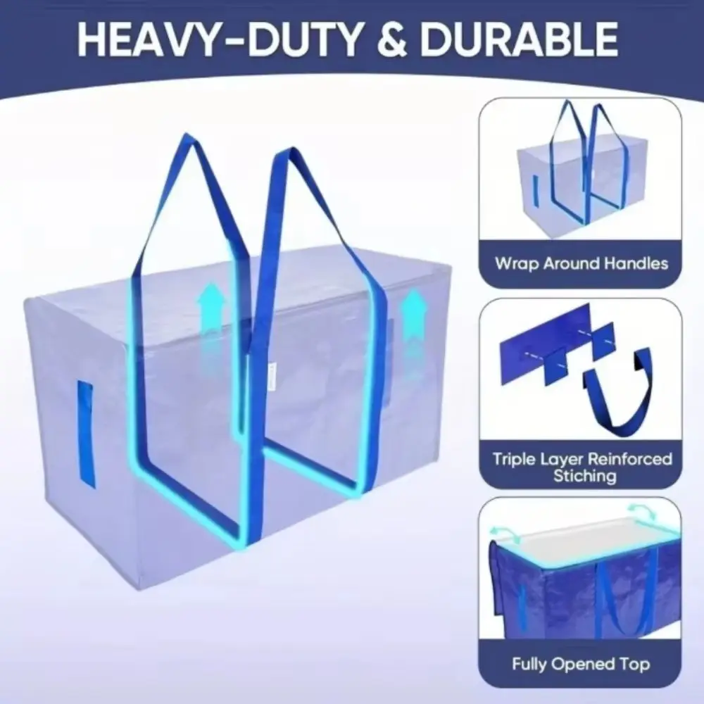 Heavy Duty Waterproof Moving Bags Dustproof Extra Large Capacity Storage Bag Foldable Durable Packing Bag Winter Clothes Storage