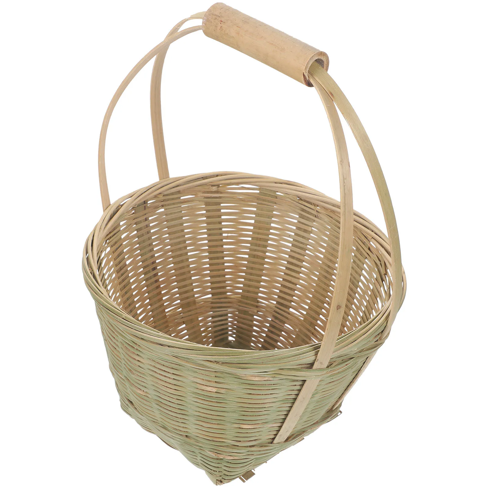 

Handheld Storage Basket Portable Woven Basket for Fruit Bread Snacks Household Picnic Rustic Handle Woven Breads Storage Holder