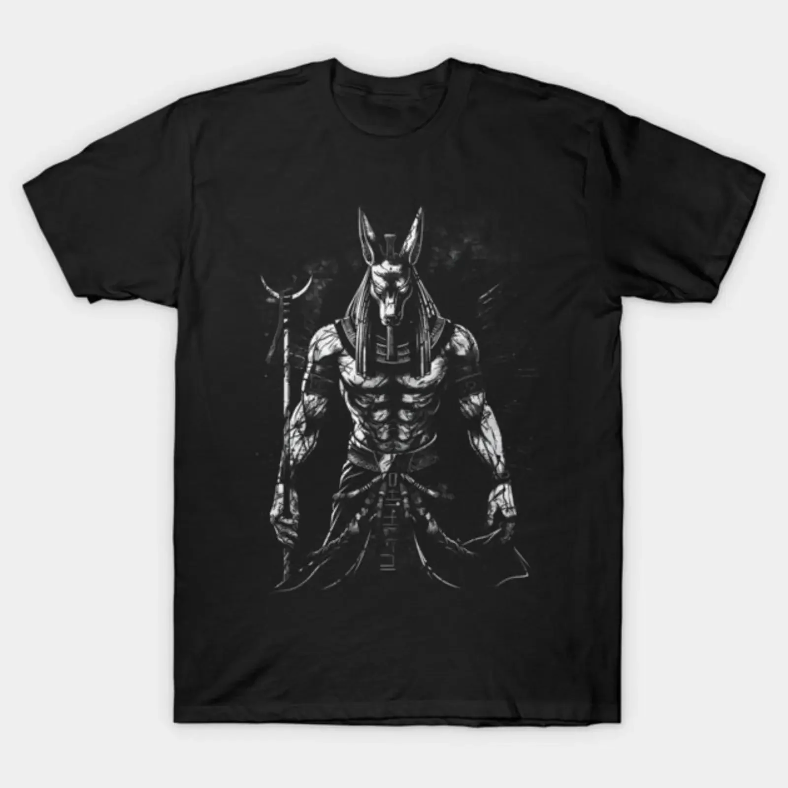 Anubis Egyptian God of Death Jackal Ancient Egypt Gothic Occult Dark Design T Shirt vintage Washed Stylish fashion Versatile